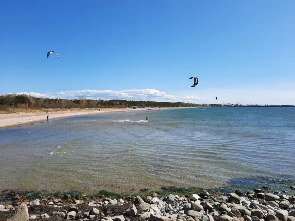 Water sports near Karosta in Liepāja with the Baltic Sea and open sky