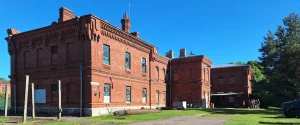 courtyard of karosta prison on a sunny day cietums