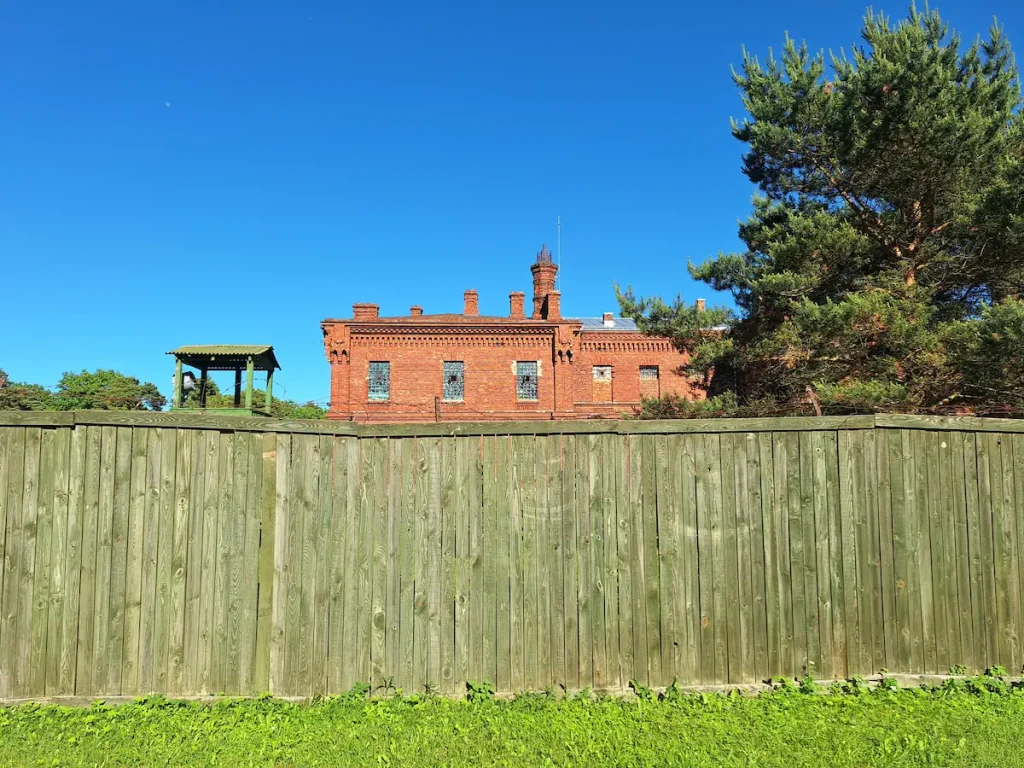 wooden fence and guard post at karosta prison – Liepājas military cietums