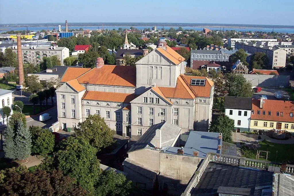 aerial view of liepaja theatre teatris